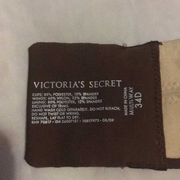 VS Brown Strapless Sz 34D - Picture 6 of 6